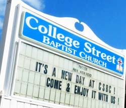 Welcome to College Street Baptist Church, Walhalla, SC